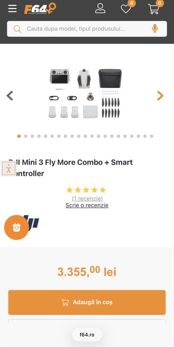 Drona DJI Mini 3 Fly More Combo + Smart Controller