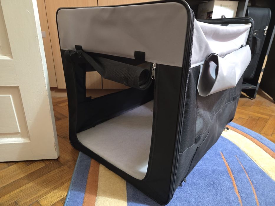 FLAMINGO Cort pentru câini Smart Top Plus impermeabil, Negru-Gri