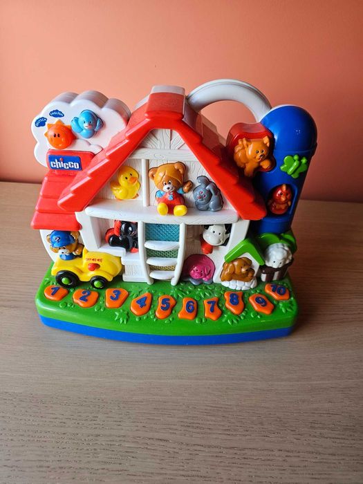 Интерактивна играчка Chicco - Говорещата ферма, на английски и немски