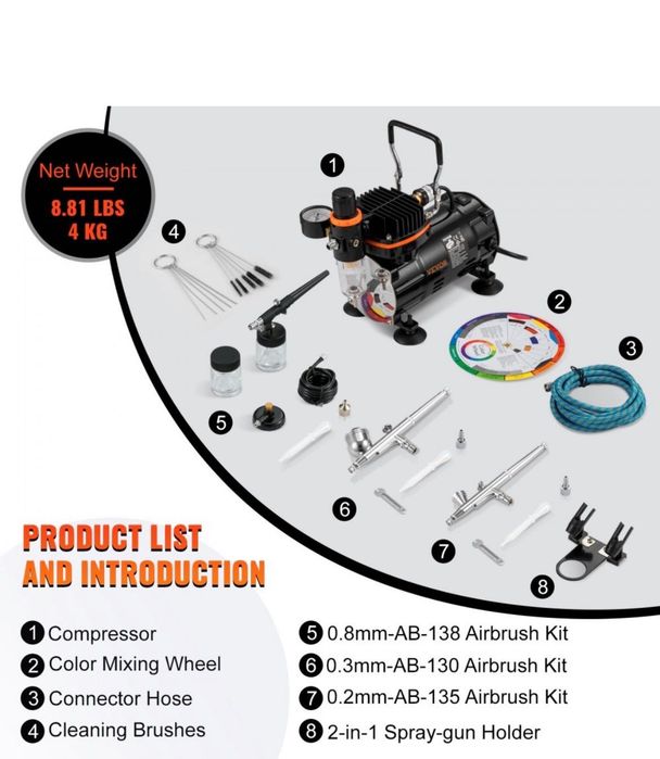 Set aerograf Vevor