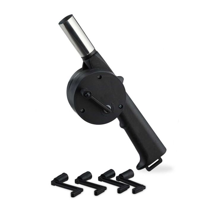 Suflanta manuala de aer pentru gratar sau semineu cu manivela 8x25 cm