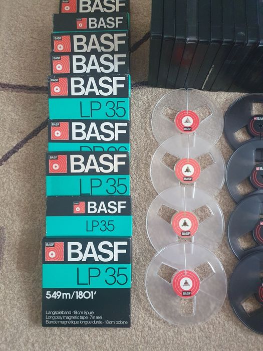 Role/cutii pentru benzi magnetofon Basf 18cm originale