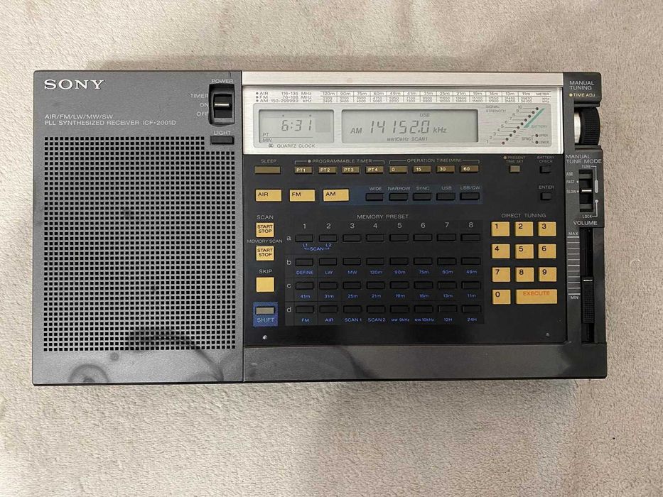 Radio Sony LCF-2001D AIR FM LW MW SW PLL Synthesized Radio World Band LEGENDAR