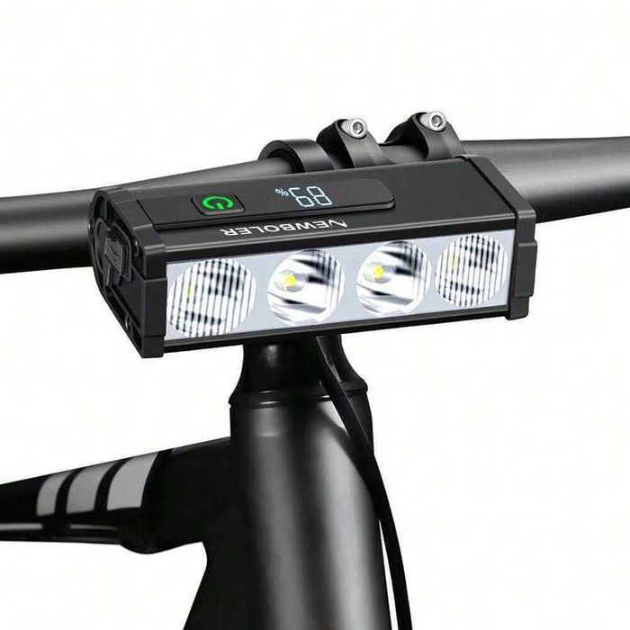 Ултра ярка LED светлина за велосипед с дислей, Фар 2000lum/2000mAh USB