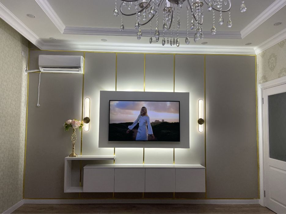 Тв зона бамбук панел