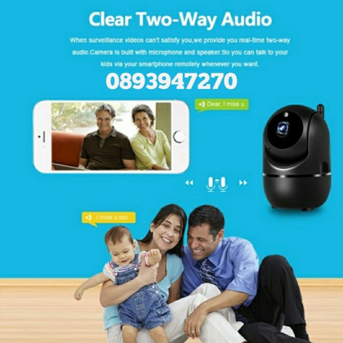 ПРОМО! Вътрешна  Камера за Видеонаблюдение на жилище, WI-FI