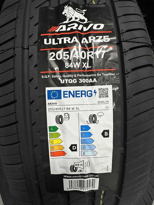Нови летни гуми ARIVO ULTRA ARZ5 205/40R17 84W XL НОВ DOT БОРД 2054017