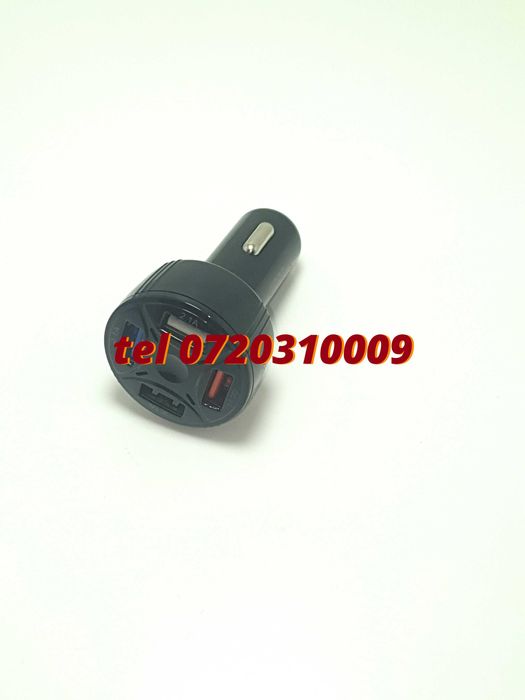 Incarcator Universal Masina Auto 4 Porturi Bricheta Usb Qc Fastcharge