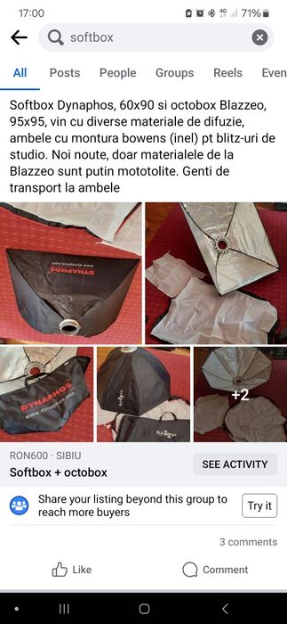 Softbox si octobox pt blitz-uri de studio