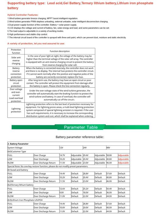 Controller hibrid turbina eoliana + PV, 24/48V 2800W, NOU!!