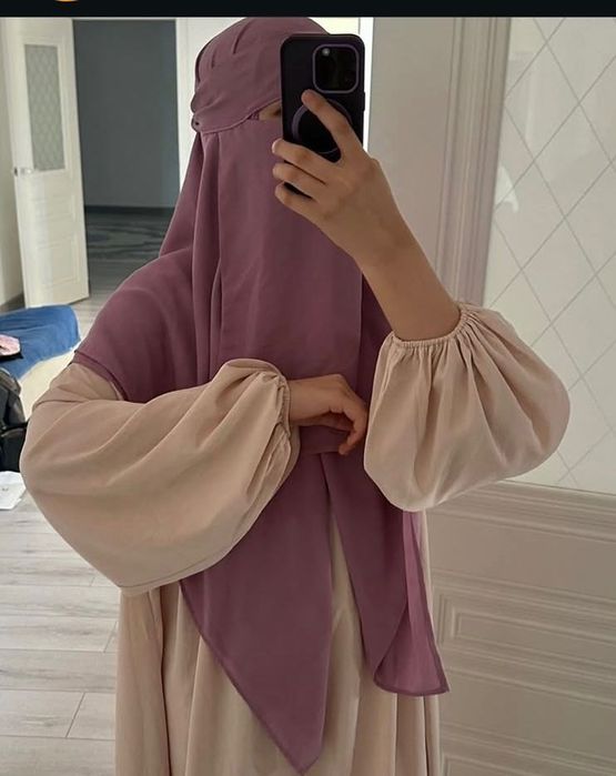 Никаб и платок розовый