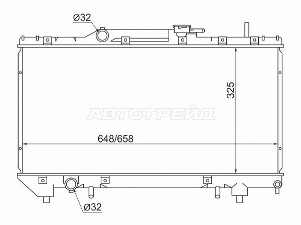 Радиатор охлаждения двигателя  Toyota Caldina