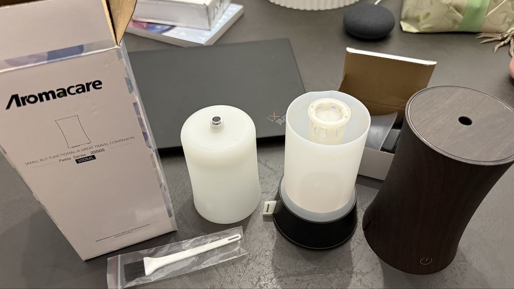 Aparat aromaterapie uleiuri esentiale iluminat cu buton touch