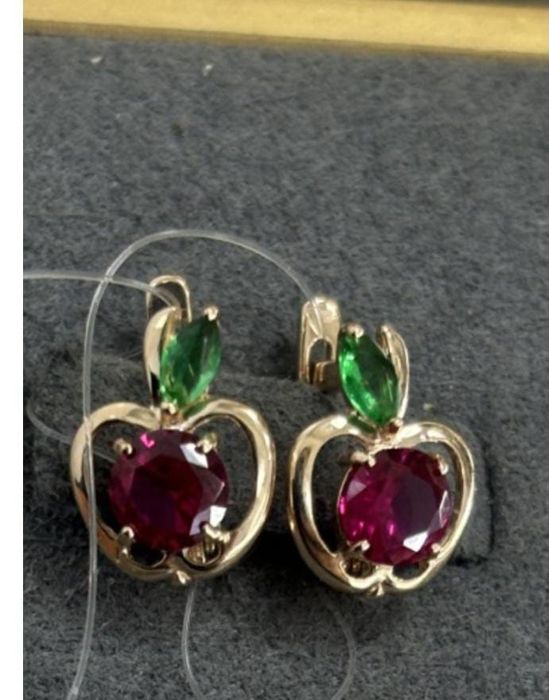 Серьги золотые детские для девочек