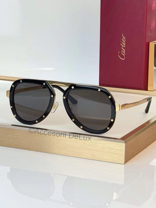 Ochelari de Soare Cartier CT0879S Noi Full Box Santos De Cartier  Gold