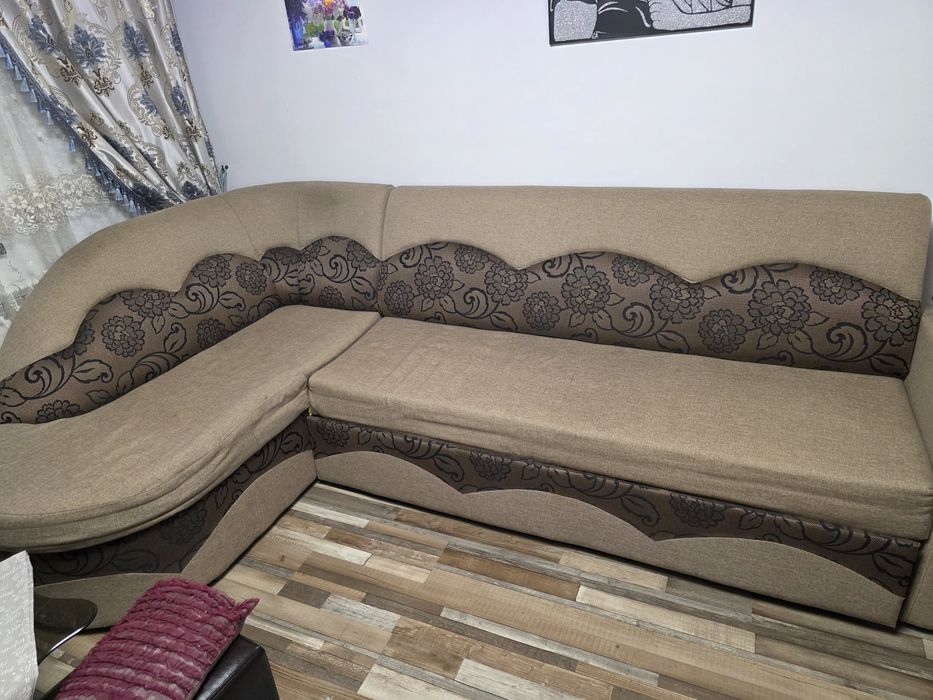 Colțar tapițat extesnibil 300 × 150 cm