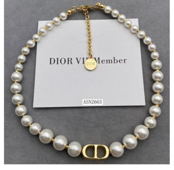 Ново перлено колие гривна диор