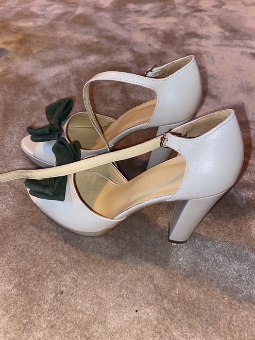 Pantofi mireasa piele naturala