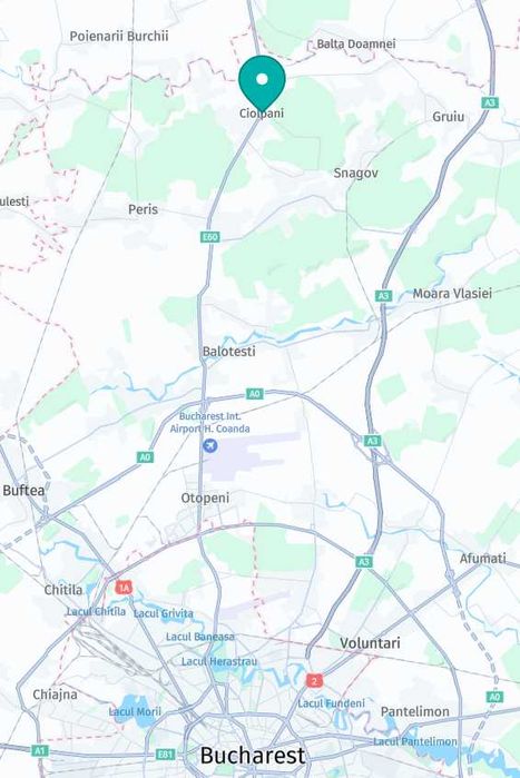 TEREN INTRAVILAN 4.000 mp CIOLPANI Lângă pădure, acces rapid DN1, toate utilitățile Pret NEGOCIANIL