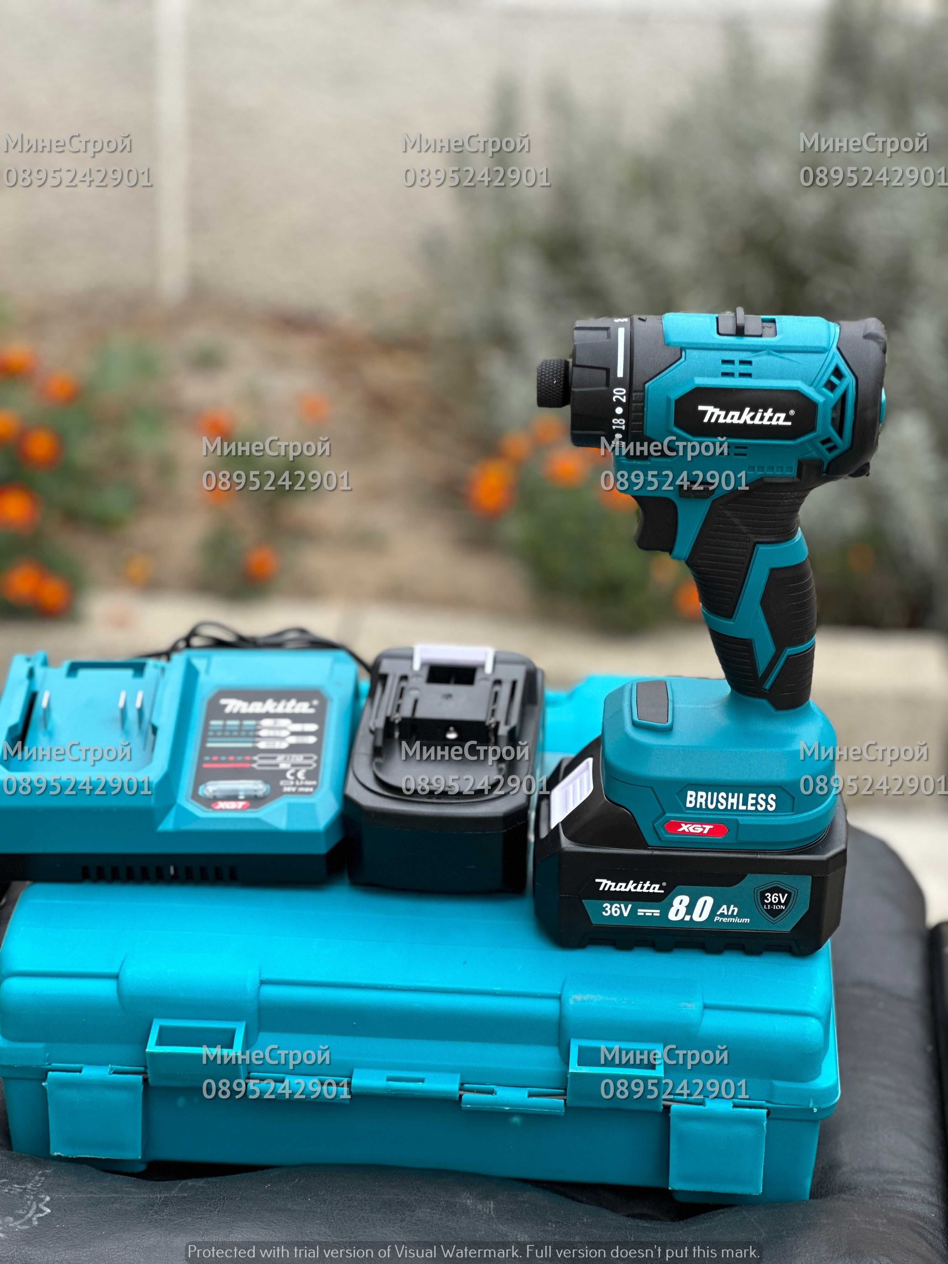 БЕЗЧЕТКОВ Акумулаторен Импакт МАКИТА 36v 8Ah Makita impact гр ...