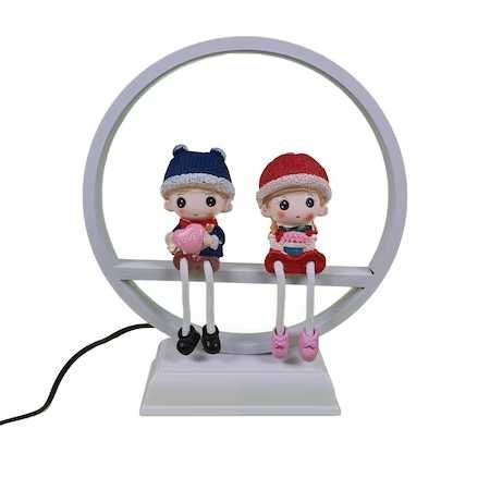 Veioze noi cu leduri si 2 figurine, 25.5x8.5x29