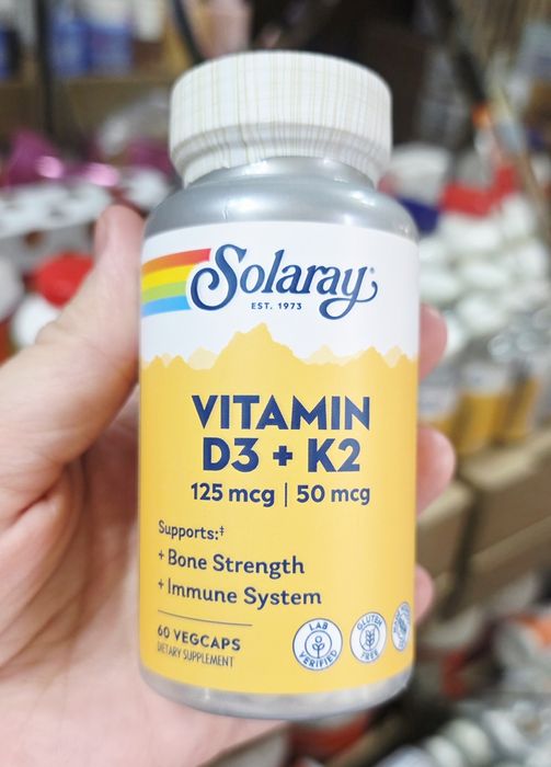 ДОСТАВКИ HET Solaray витамин D3 5000 +K2 Made USA оптом 140 штучно 150