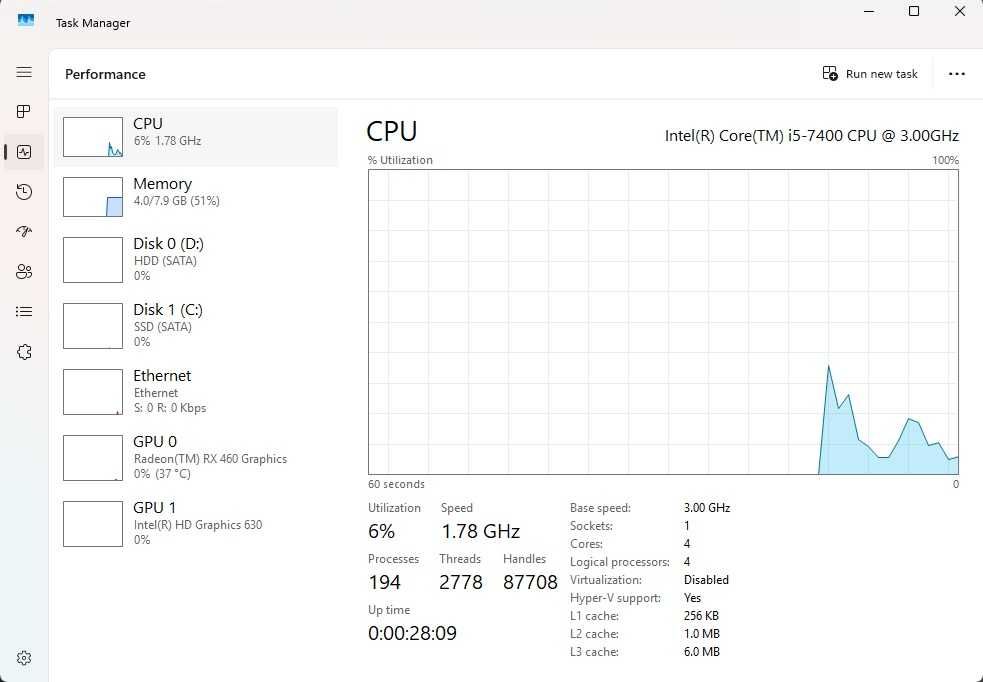 Calculator Unitate Gaming Lenovo I5 Gen 7 Ram 8 16 Gb SSD Video 4G