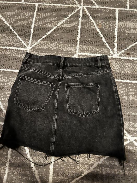 Чёрная джинсовая юбка Topshop