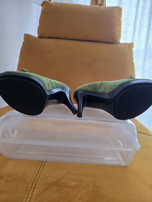 Pantofi Benvenuti cu plaforma, din piele