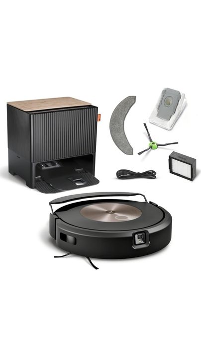 Robot de aspirare cu mop iRobot Combo c9 (j9+), Stație Clean Base spălare/reumplere, SmartScrub, Mop retractabil, PrecisionVision