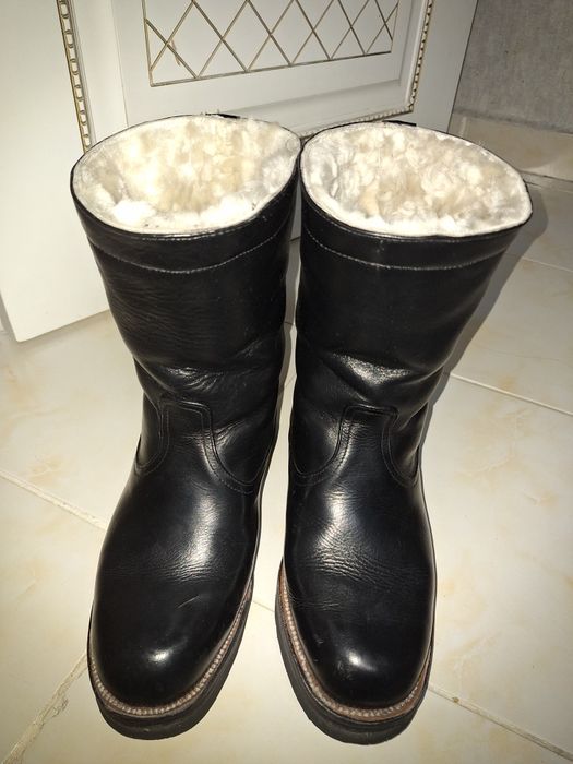 Продаётся кожанный сапоги Натуральный мех