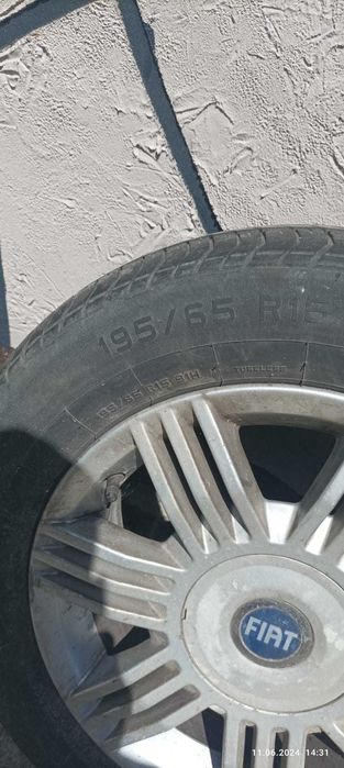 Pachet Jante Fiat Stilo aliaj si Cauciucuri de Vara 195/65/R15