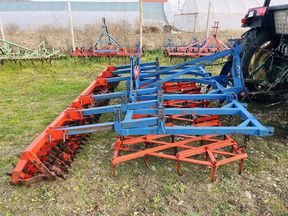 Grapa cu colti, 2 randuri de tavalugi stelati, pliabil hidraulic 3.5 m