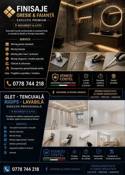 Oferim servicii de amenajare interioare premium