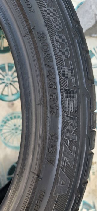4 anvelope 205 45 17 bridgestone potenza 6,5mm