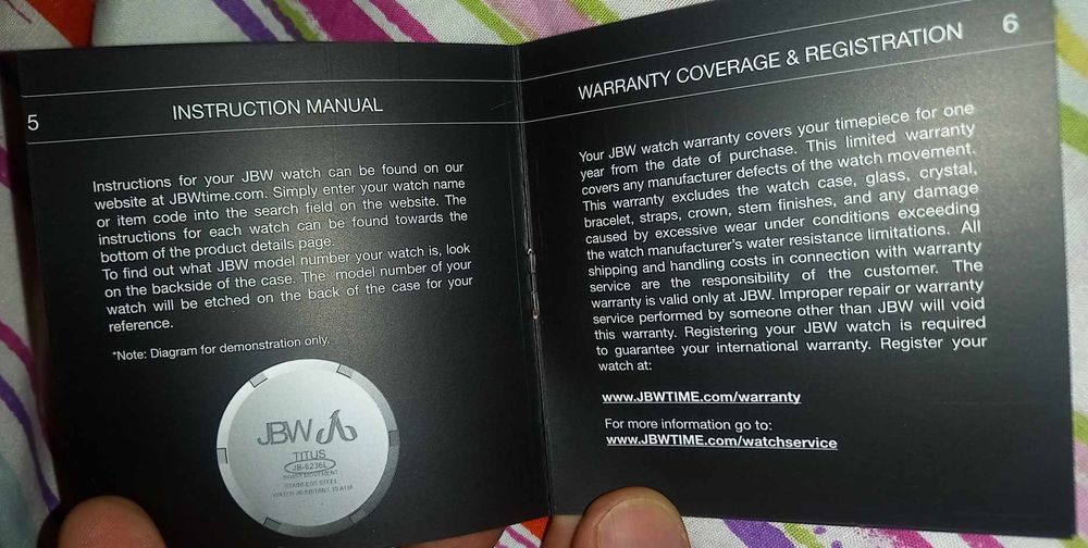 Продавам нов оригинален мъжки ръчен часовник JBW, модел JB-6225-B