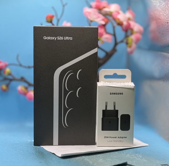 НОВО!!! Samsung Galaxy S26 Ultra, Dual SIM, 12GB RAM, 512GB, 5G, Black + подарък адаптер
