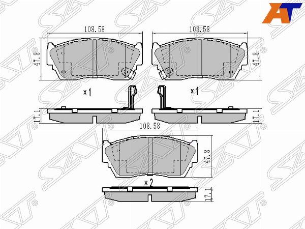 Колодки тормозные Nissan Sunny
