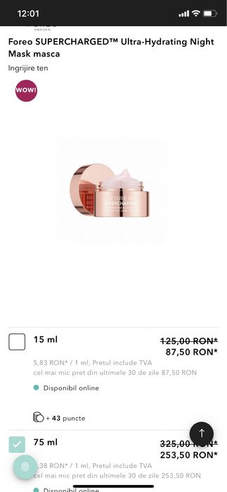 Foreo SUPERCHARGED™ Ultra-Hydrating Night Mask masca