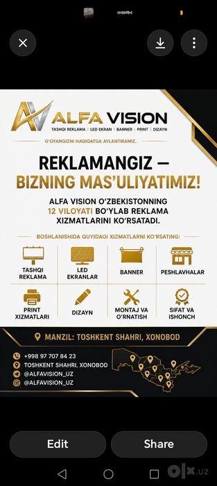 Alfa Vision reklama hizmatlari