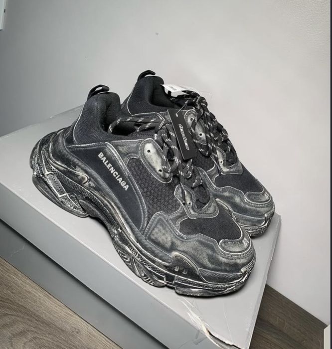 Adidasi sneakers balenciaga triple s disstressed