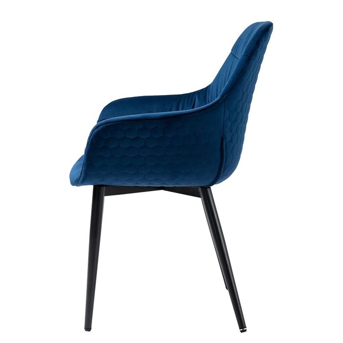 PROMO Scaun-fotoliu, catifea, albastru/ bleumarin