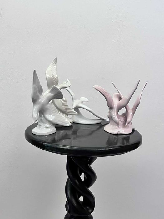 Set 4 bibelouri bibelou portelan Lippelsdorf Kunstporzellan Hollohaza