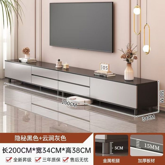 ТВ тумба 200×34×38 см — премиальный минимализм для гостиной