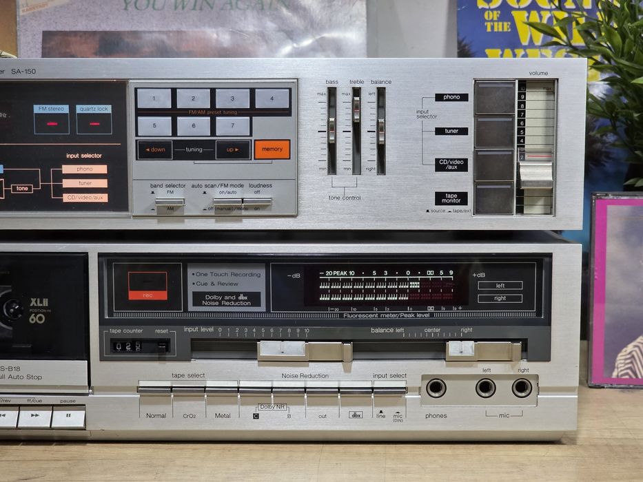 Sistem audio TECHNICS,  receiver SA-150, casetofon deck  RS-B18 DBX