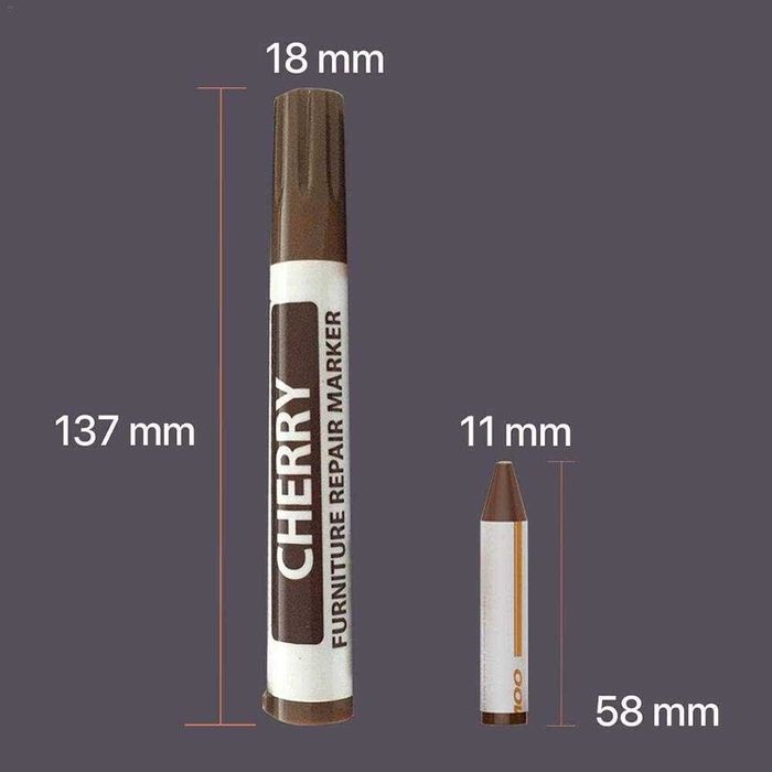 Set Reparare Zgarieturi Mobilier din Lemn 8 Markere + 8 Creioane Ceara