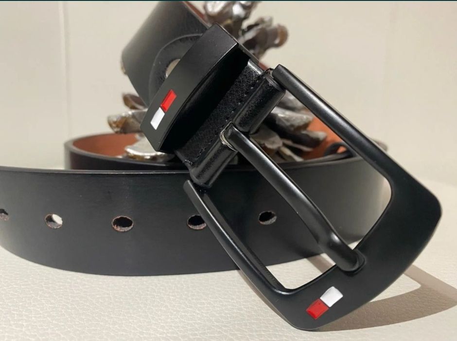 Curea Bărbați Neagra , Curea Tommy Piele Ecologica 120cm