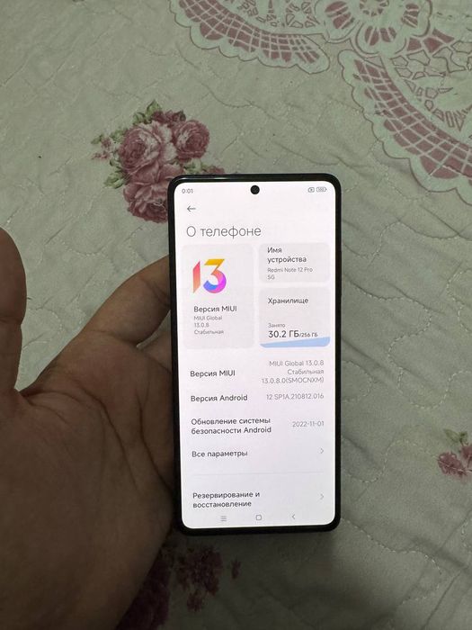 Xiaomi Redmi Note 12 Pro 5G 8+5/256GB Black Igravoy Holati Yaxshi Zor
