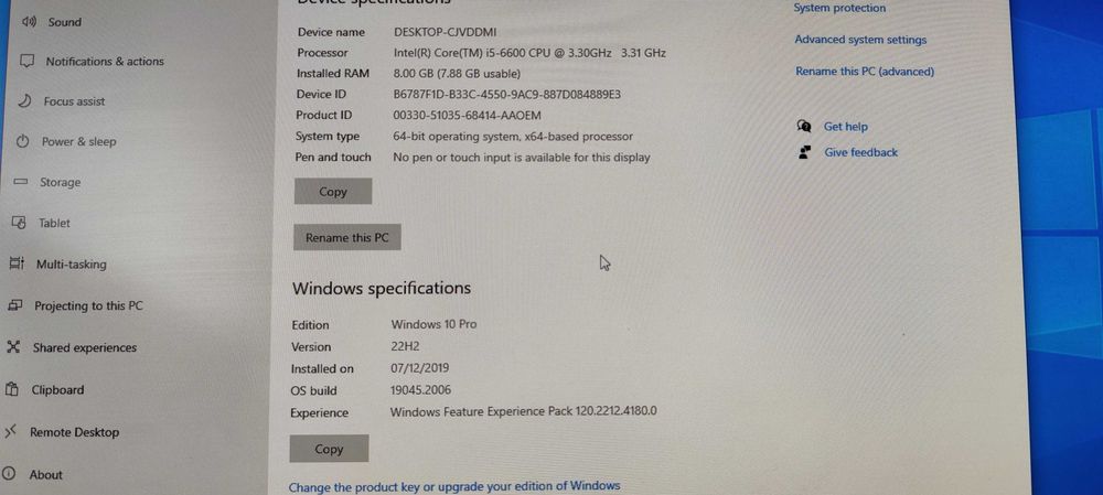 HP ProDesk 600 G3 SFF – i5-6600 / 8GB RAM / 256GB SSD / Radeon HD 6450