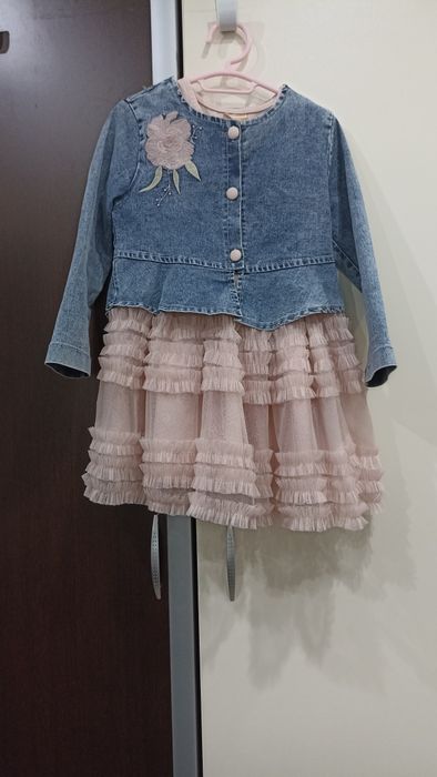 Комплект рокля с дънково яке 4г.